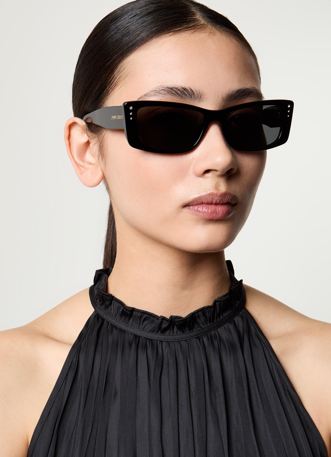 Jimmy Choo Cat Eye zonnebril JC5002BU - voorkant 2 zwart