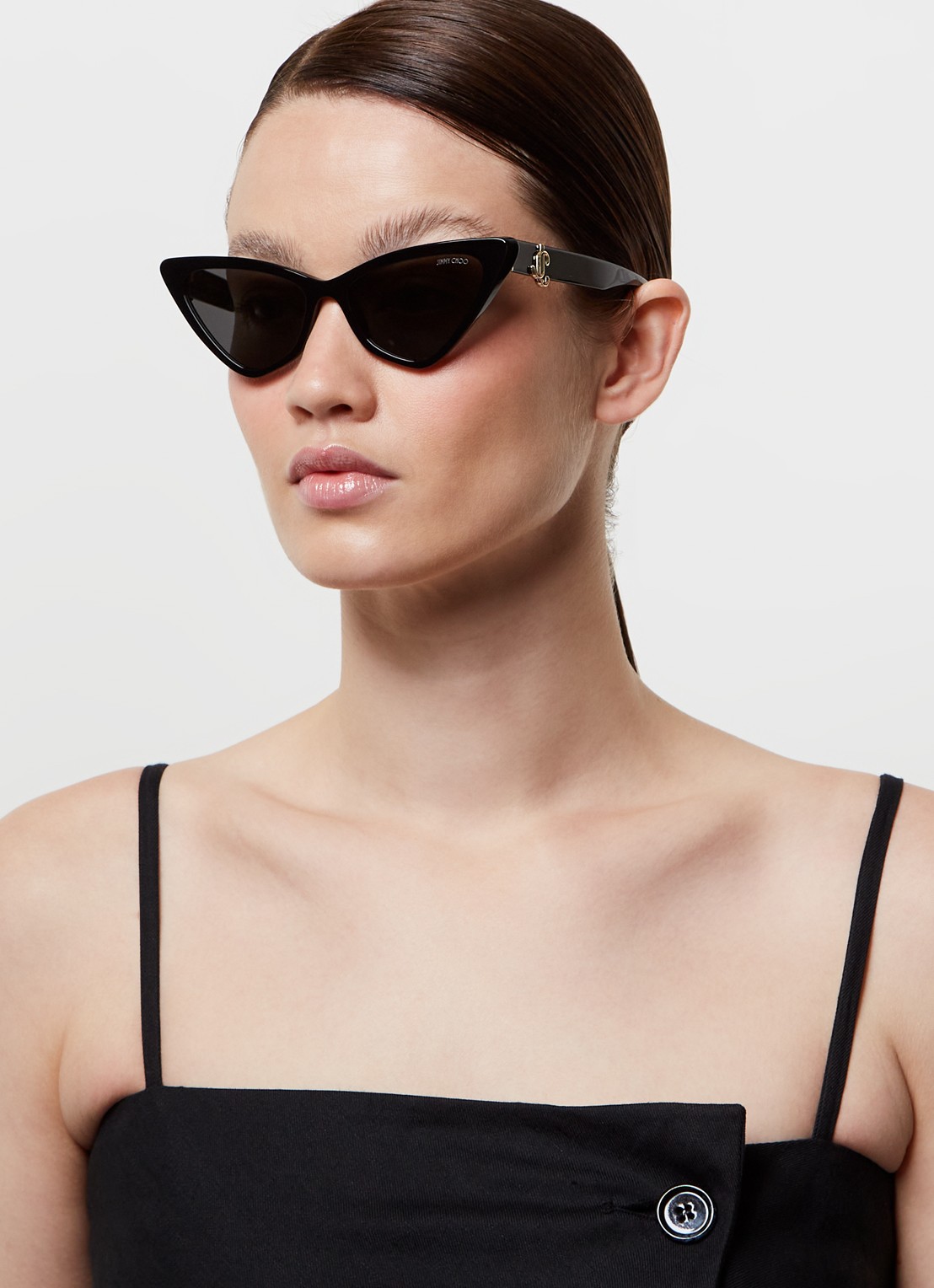 Jimmy Choo Cat Eye zonnebril JC5008 - voorkant 2 zwart