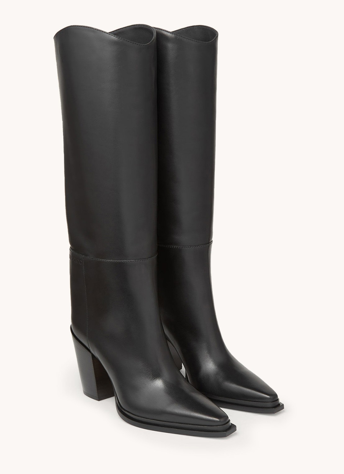 Jimmy Choo Cece 80 laars van kalfsleer - detail 3 zwart