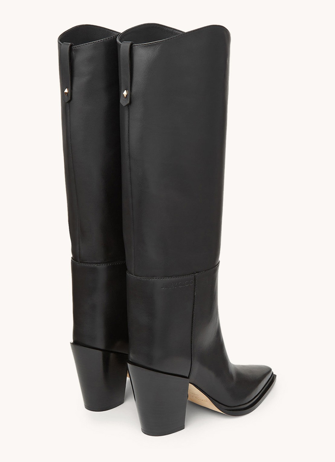Jimmy Choo Cece 80 laars van kalfsleer - detail 6 zwart