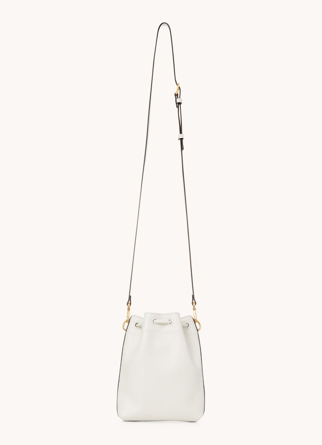 Jimmy Choo Cinch Mini crossbodytas van kalfsleer - achterkant 3 gebroken wit