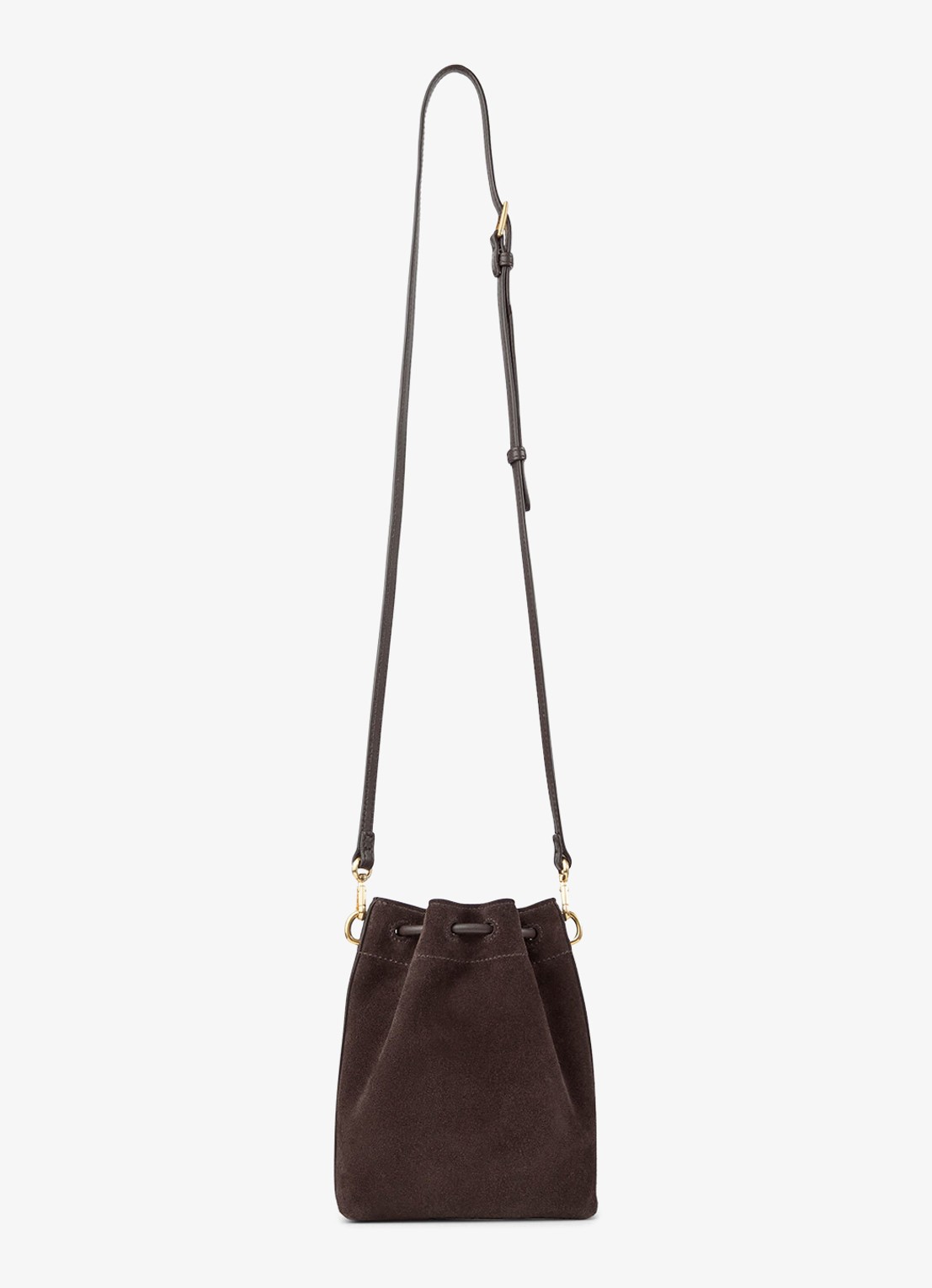 Jimmy Choo Cinch Mini handtas van kalfssuède - detail 5 donkerbruin