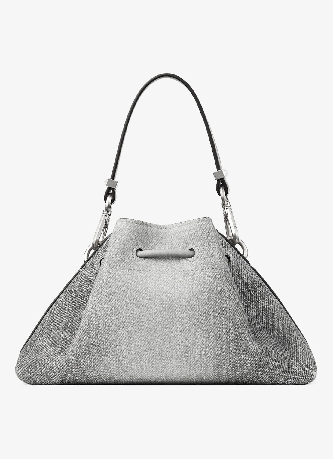 Jimmy Choo Cinch S schoudertas van suède - achterkant 6 grijs
