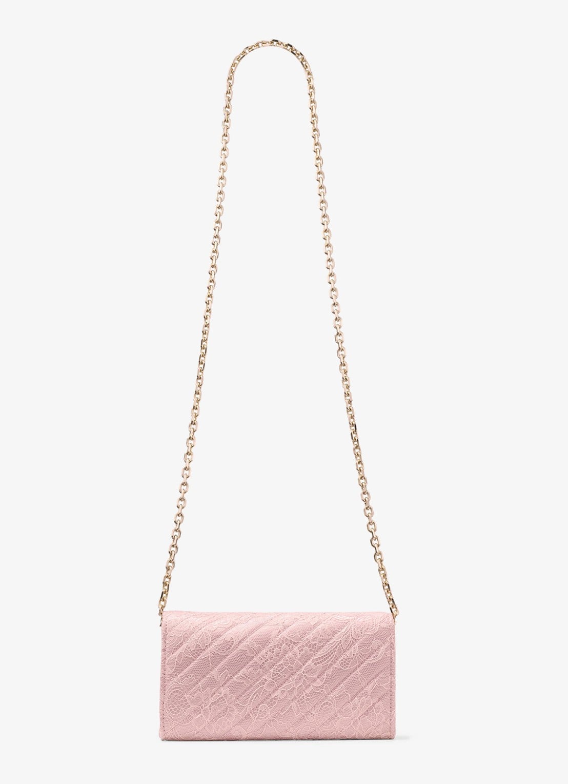 Jimmy Choo Crossbodytas met kant en afneembare schouderriem - achterkant roze