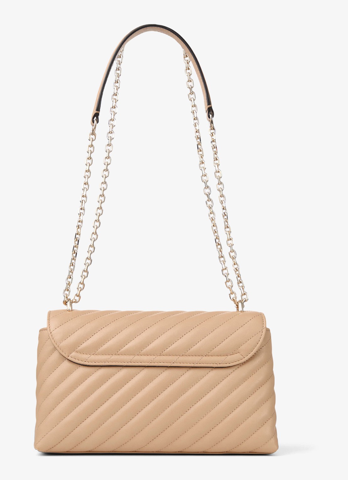 Jimmy Choo Curve M crossbodytas van lamsleer - achterkant 3 beige