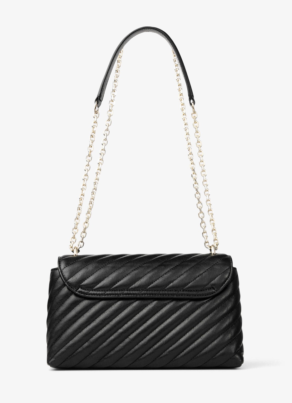 Jimmy Choo Curve M crossbodytas van lamsleer - achterkant zwart