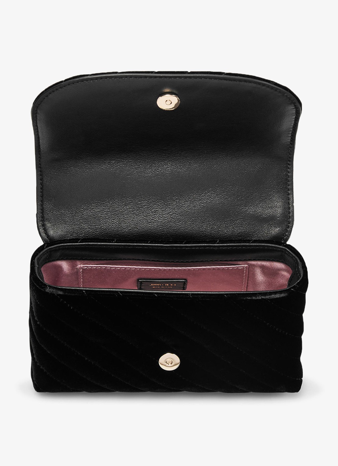 Jimmy Choo Curve S crossbodytas van fluweel - detail 3 zwart