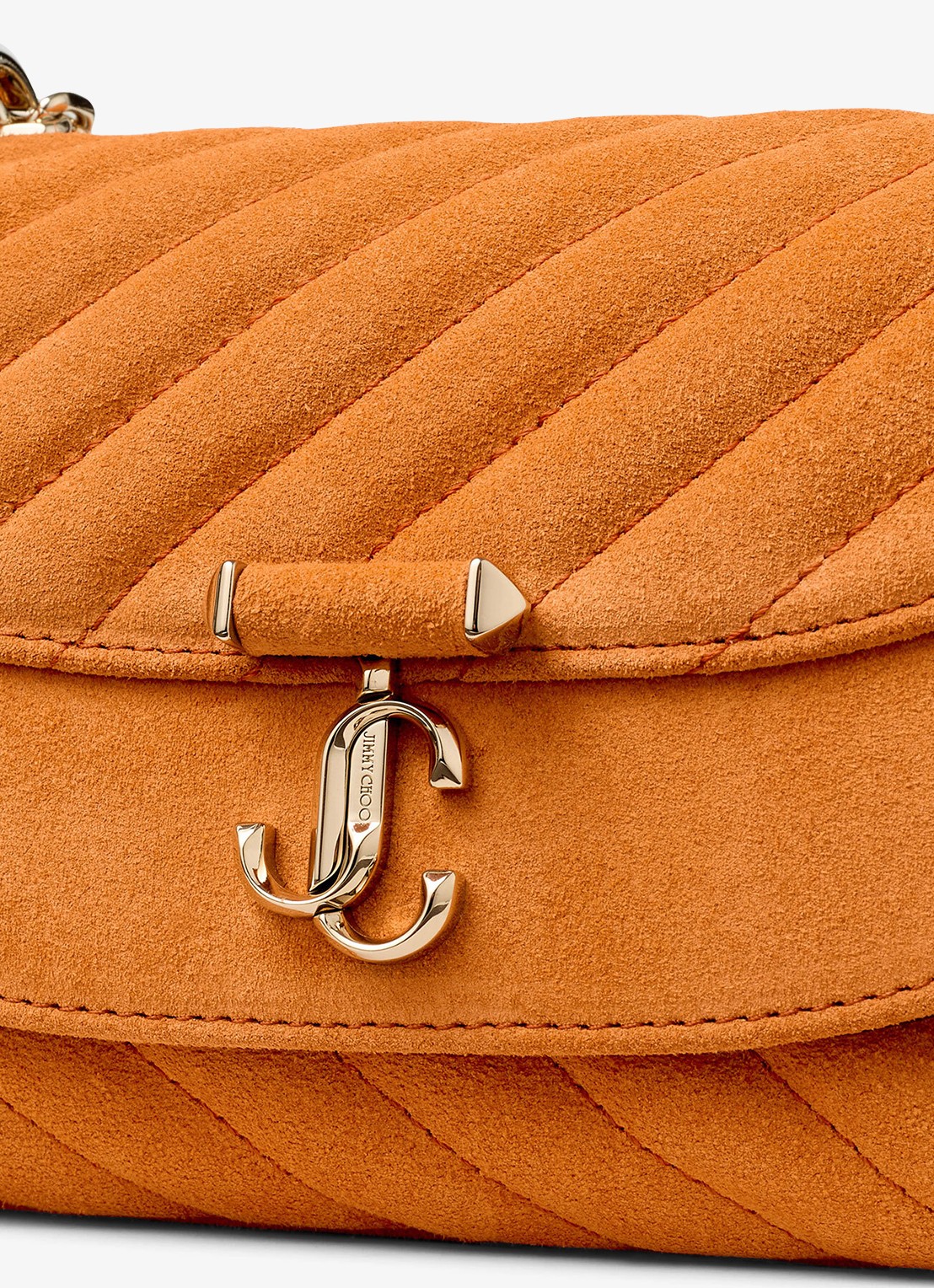 Jimmy Choo Curve S crossbodytas van kalfssuède - detail 3 orange