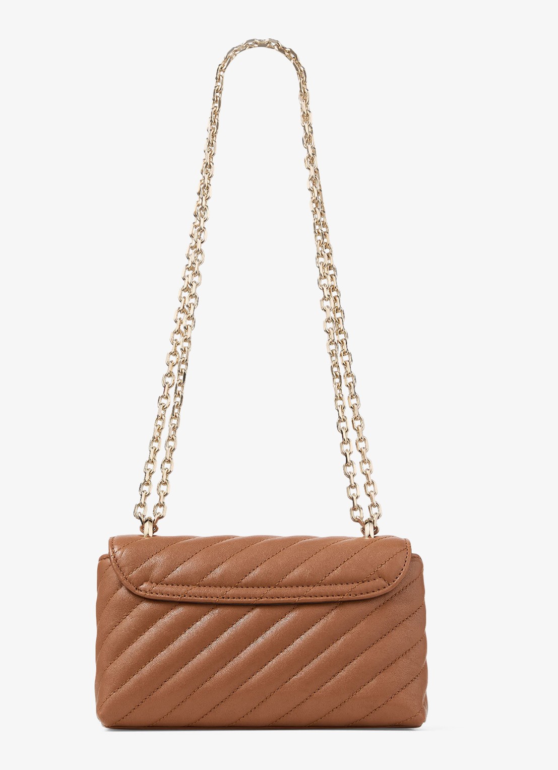 Jimmy Choo Curve S crossbodytas van schapenleer - achterkant bruin