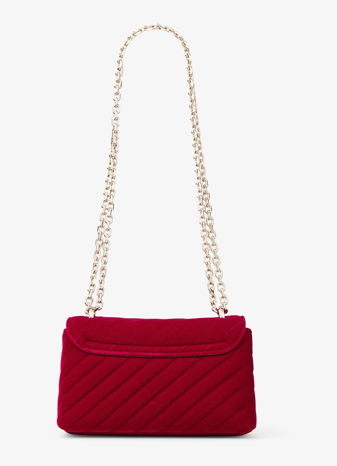 Jimmy Choo Curve Xbody/S crossbodytas van fluweel - achterkant 5 rood