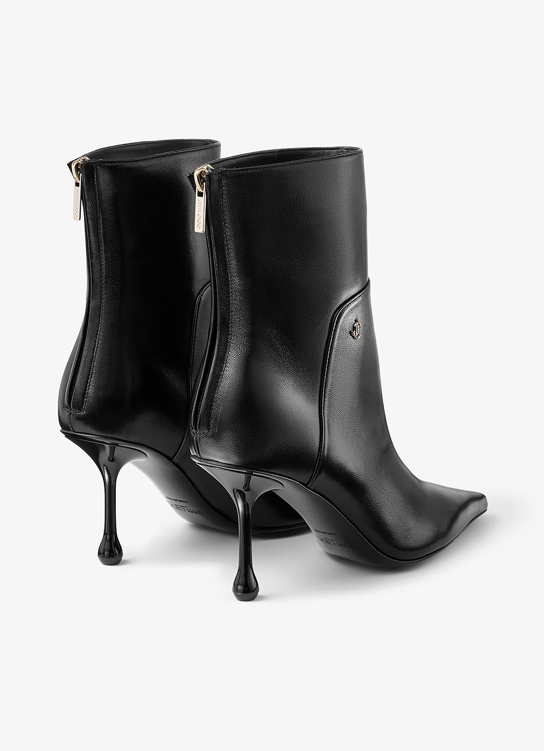 Jimmy Choo Cycas AB 80 enkellaarsje van leer - detail 3 zwart