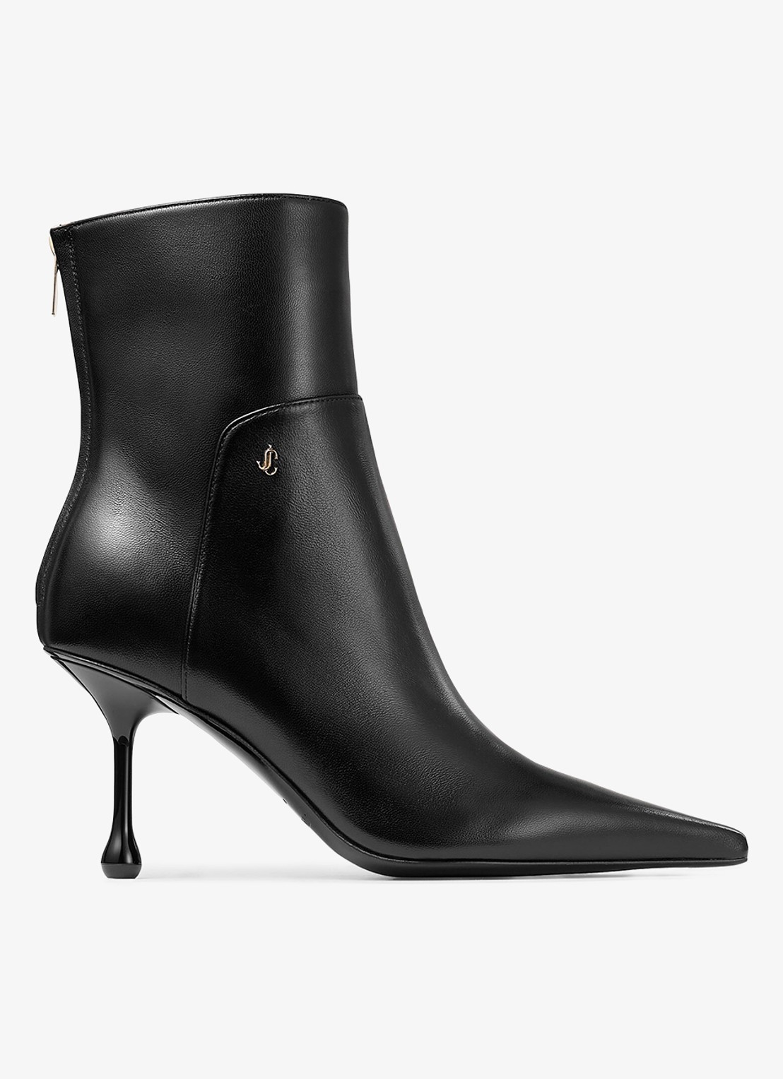 Jimmy Choo Cycas AB 80 enkellaarsje van leer - voorkant zwart