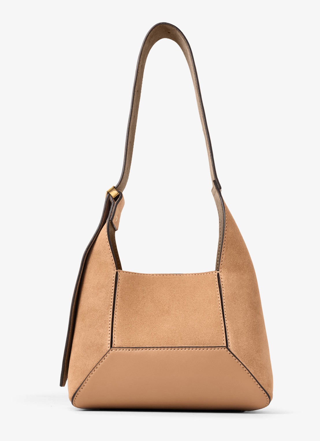 Jimmy Choo Diamond Hobo/M schoudertas van kalfssuède - achterkant lichtbruin