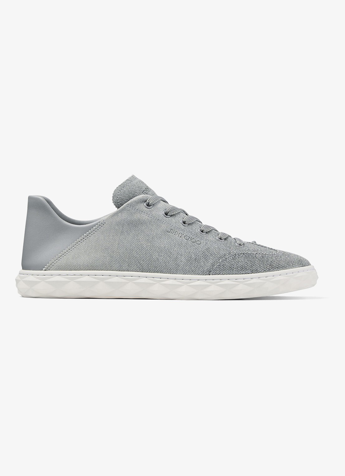 Jimmy Choo Diamond Light Flex/F sneaker met leren details - voorkant 4 grijs