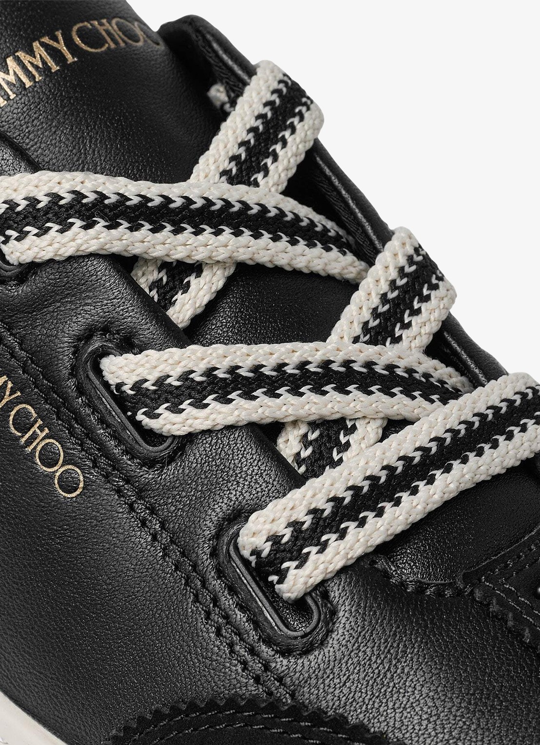 Jimmy Choo Diamond Light Flex/F sneaker van lamsleer met suède details - detail 3 zwart