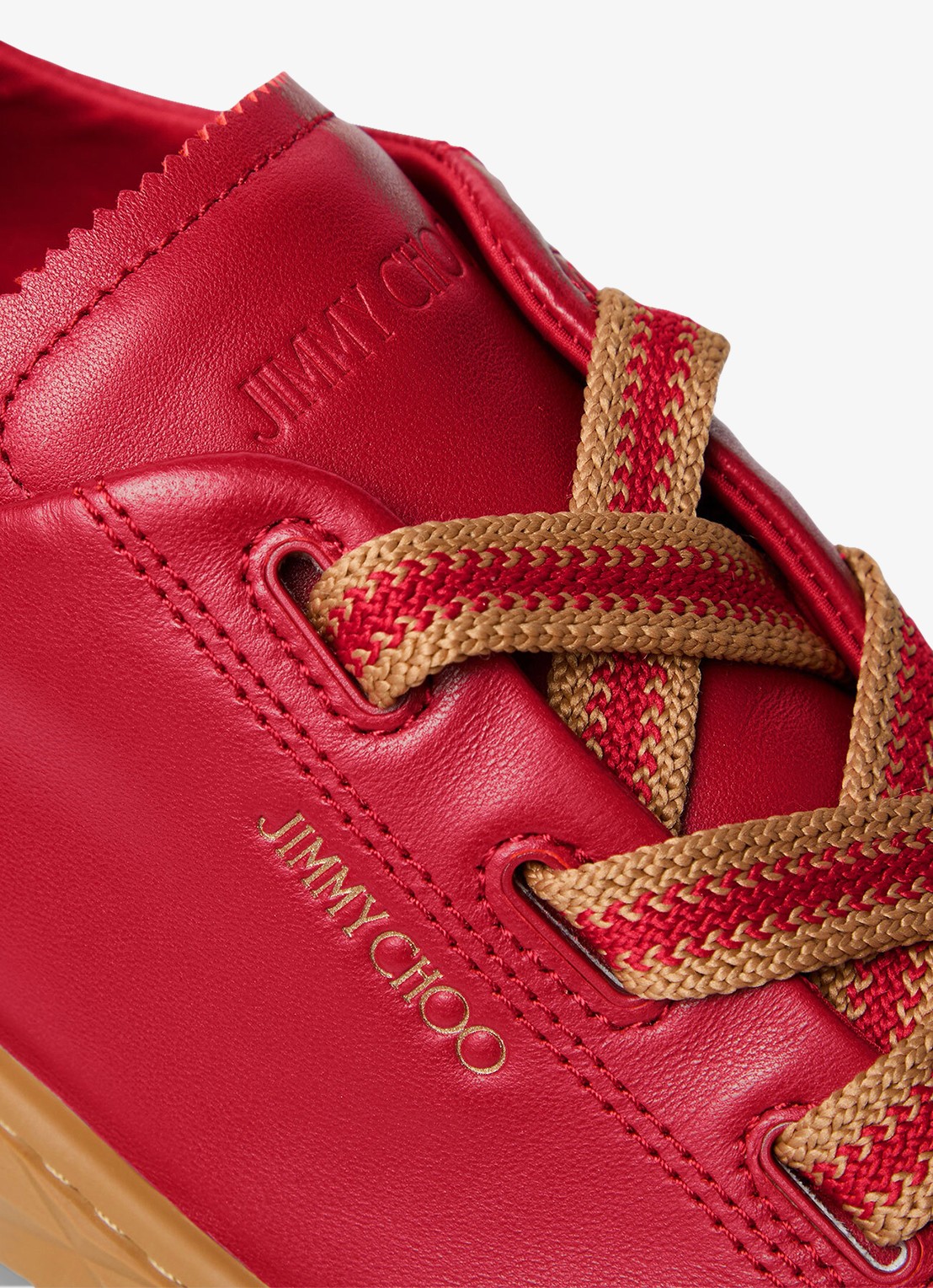 Jimmy Choo Diamond Light Flex/F sneaker van leer - detail 4 rood