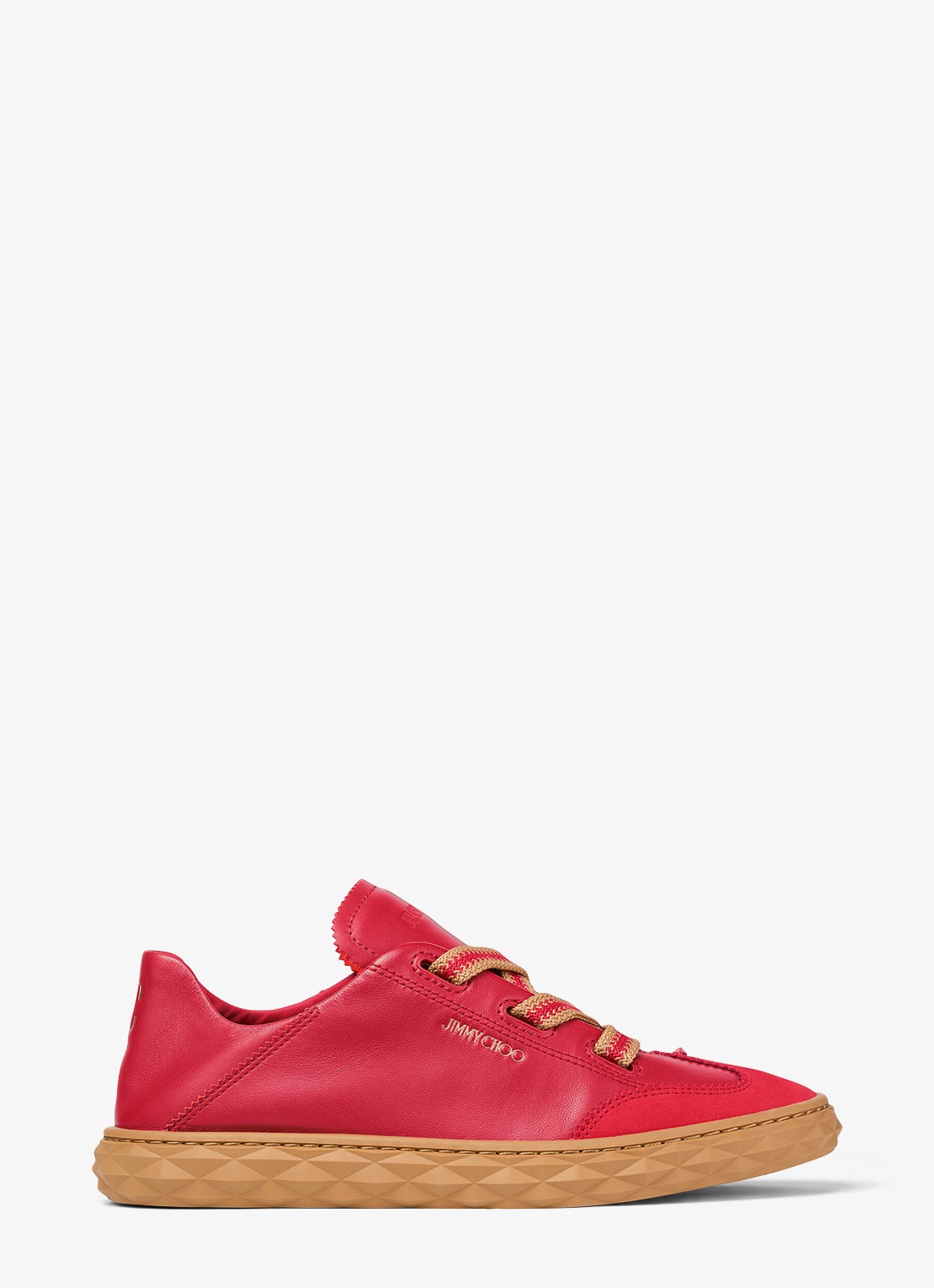 Jimmy Choo Diamond Light Flex/F sneaker van leer - voorkant 6 rood