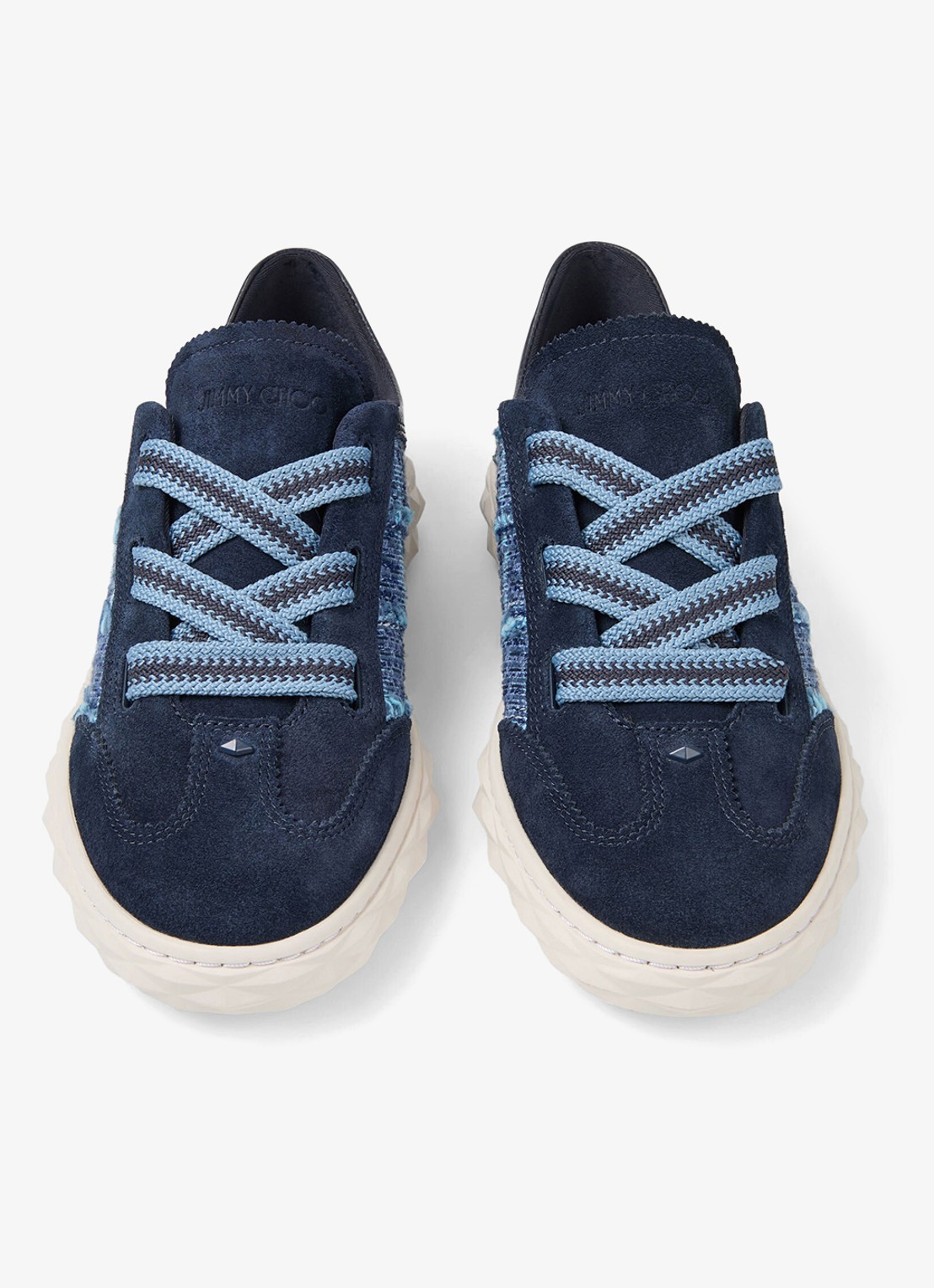 Jimmy Choo Diamond Light Flex/F sneaker van leer - detail 5 donkerblauw