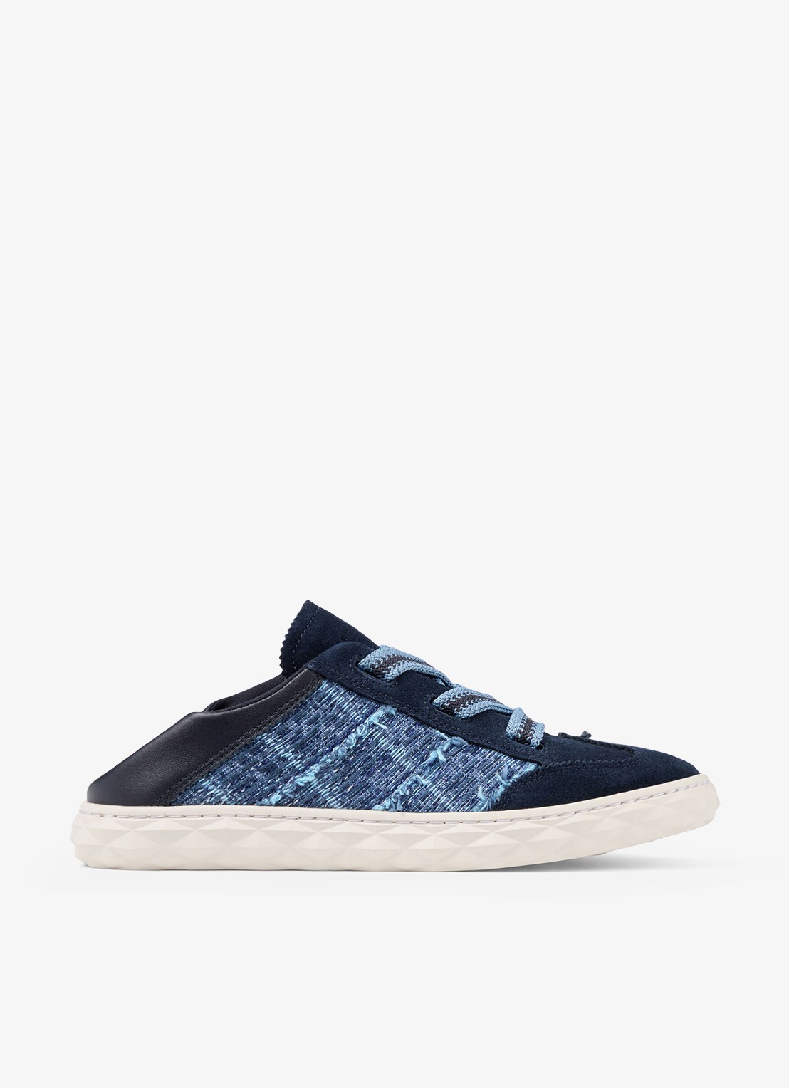 Jimmy Choo Diamond Light Flex/F sneaker van leer - detail 3 donkerblauw