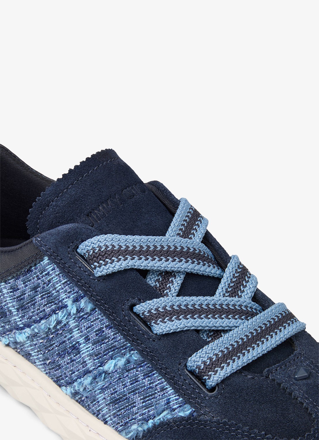 Jimmy Choo Diamond Light Flex/F sneaker van leer - detail 5 donkerblauw