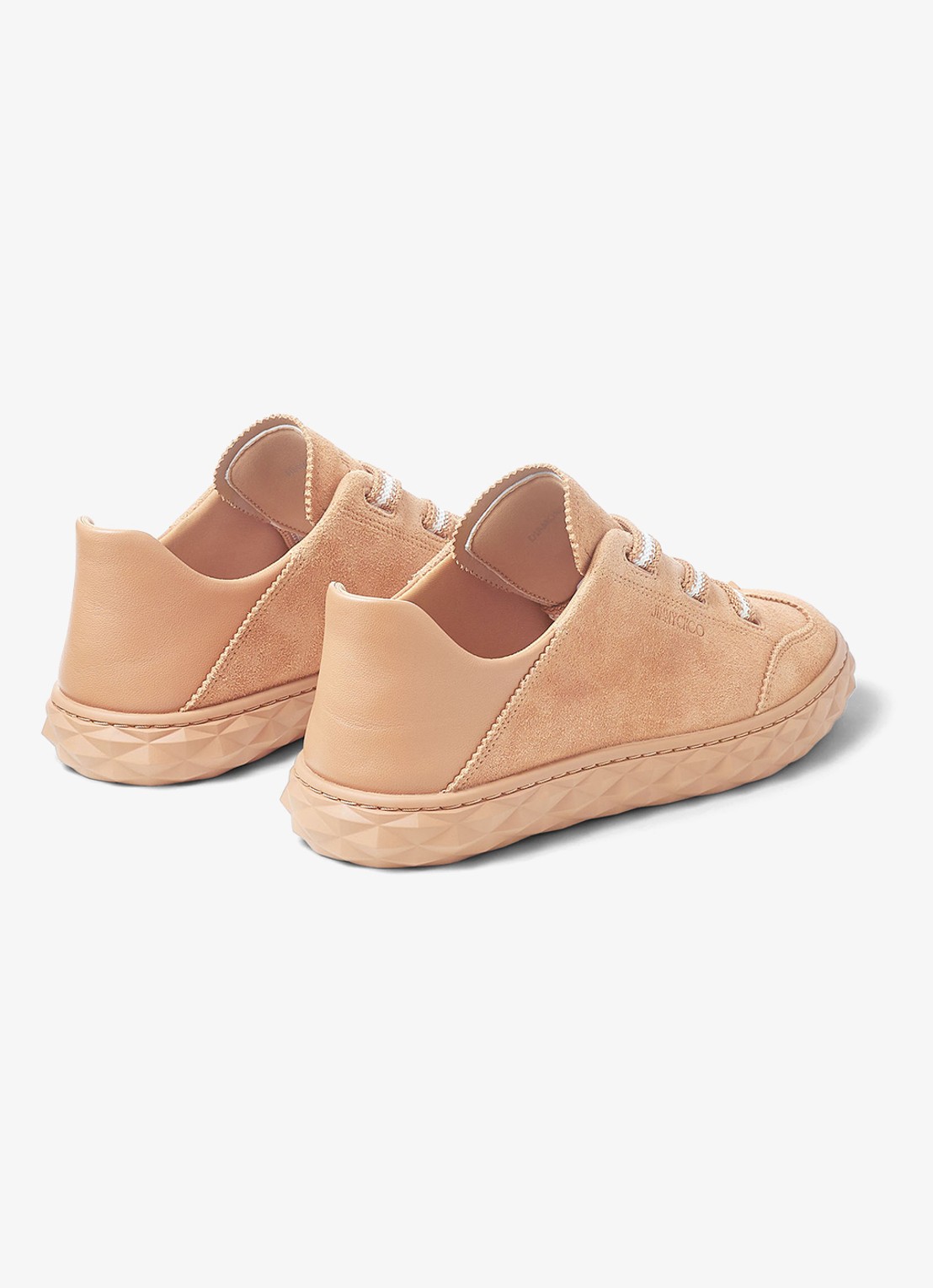 Jimmy Choo Diamond Light Flex/F sneaker van suède - achterkant 3 lichtbruin