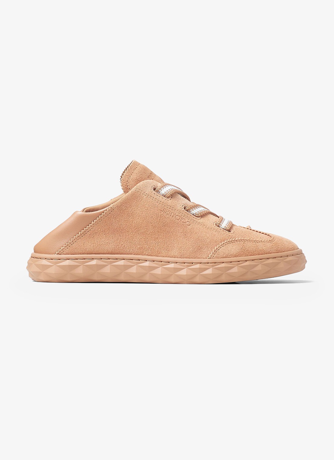 Jimmy Choo Diamond Light Flex/F sneaker van suède - detail 4 lichtbruin