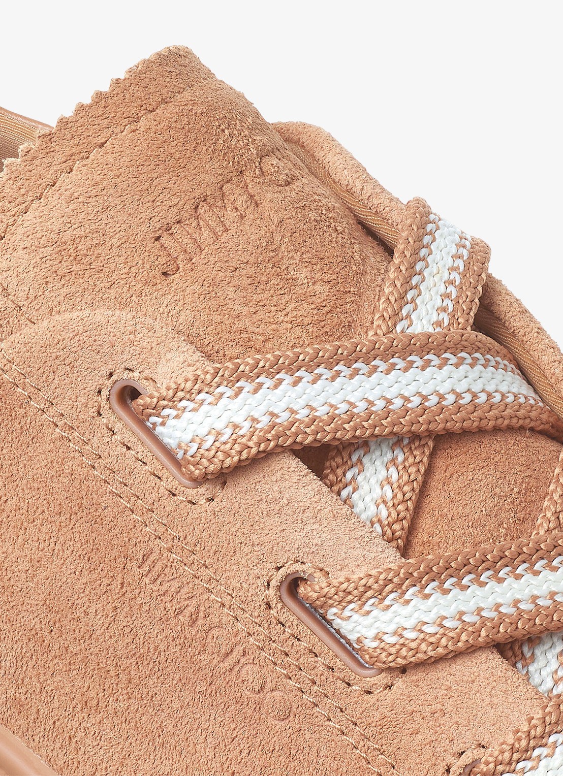 Jimmy Choo Diamond Light Flex/F sneaker van suède - detail 6 lichtbruin