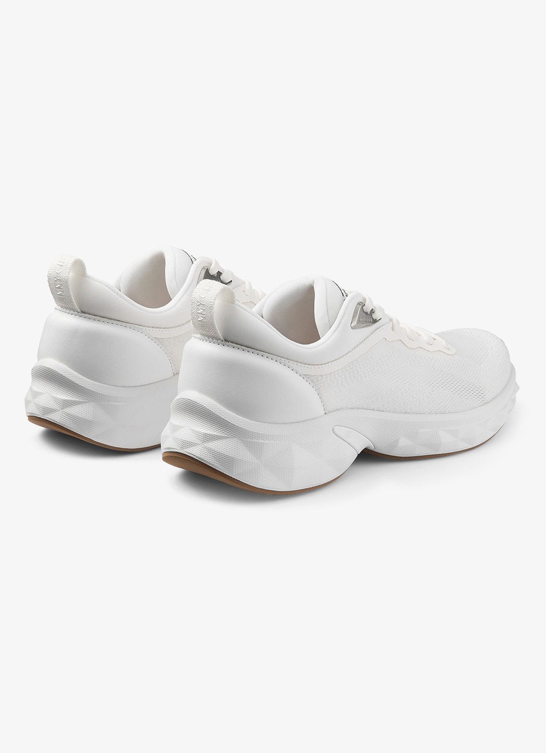 Jimmy Choo Diamond Run/F sneaker met lamsleren details - achterkant wit