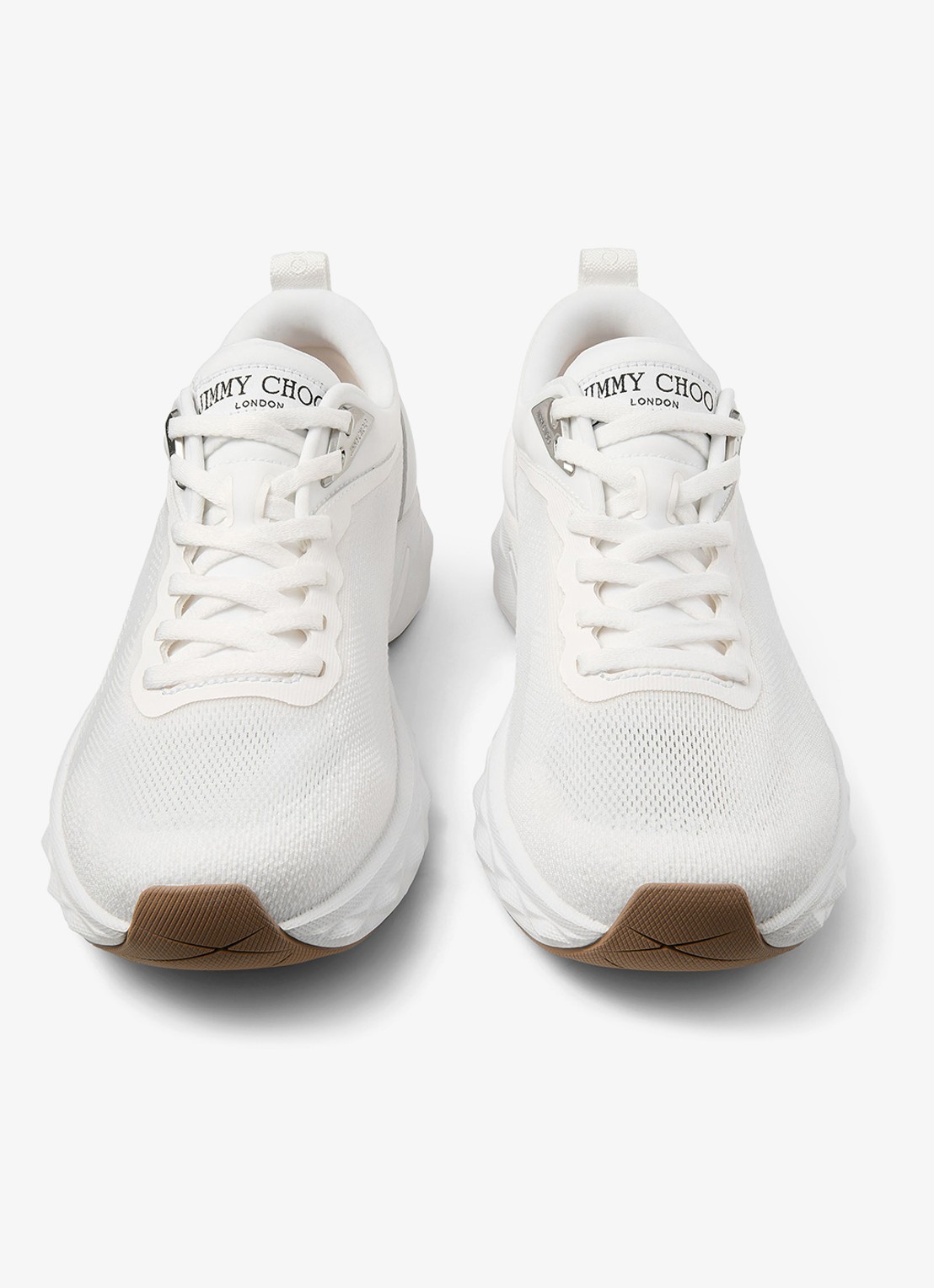 Jimmy Choo Diamond Run/F sneaker met lamsleren details - detail 4 wit