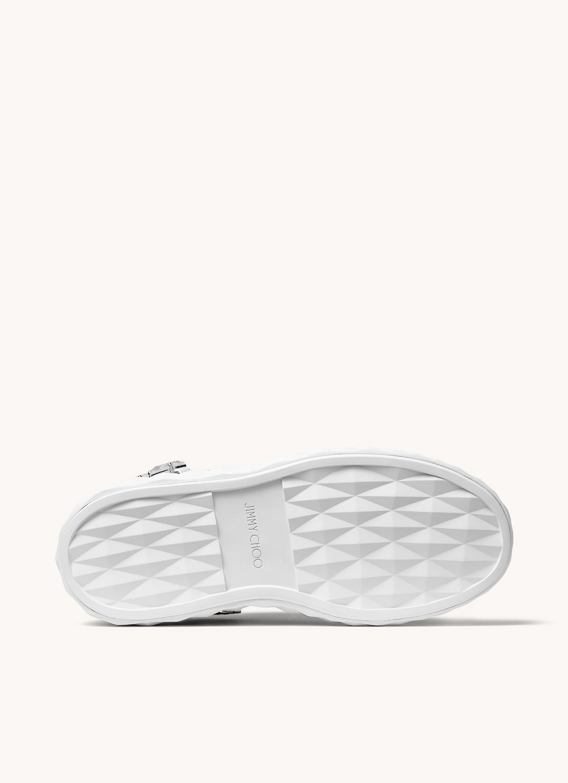 Jimmy Choo Diamond Sling sneaker met strass en kalfsleren details - detail 4 wit