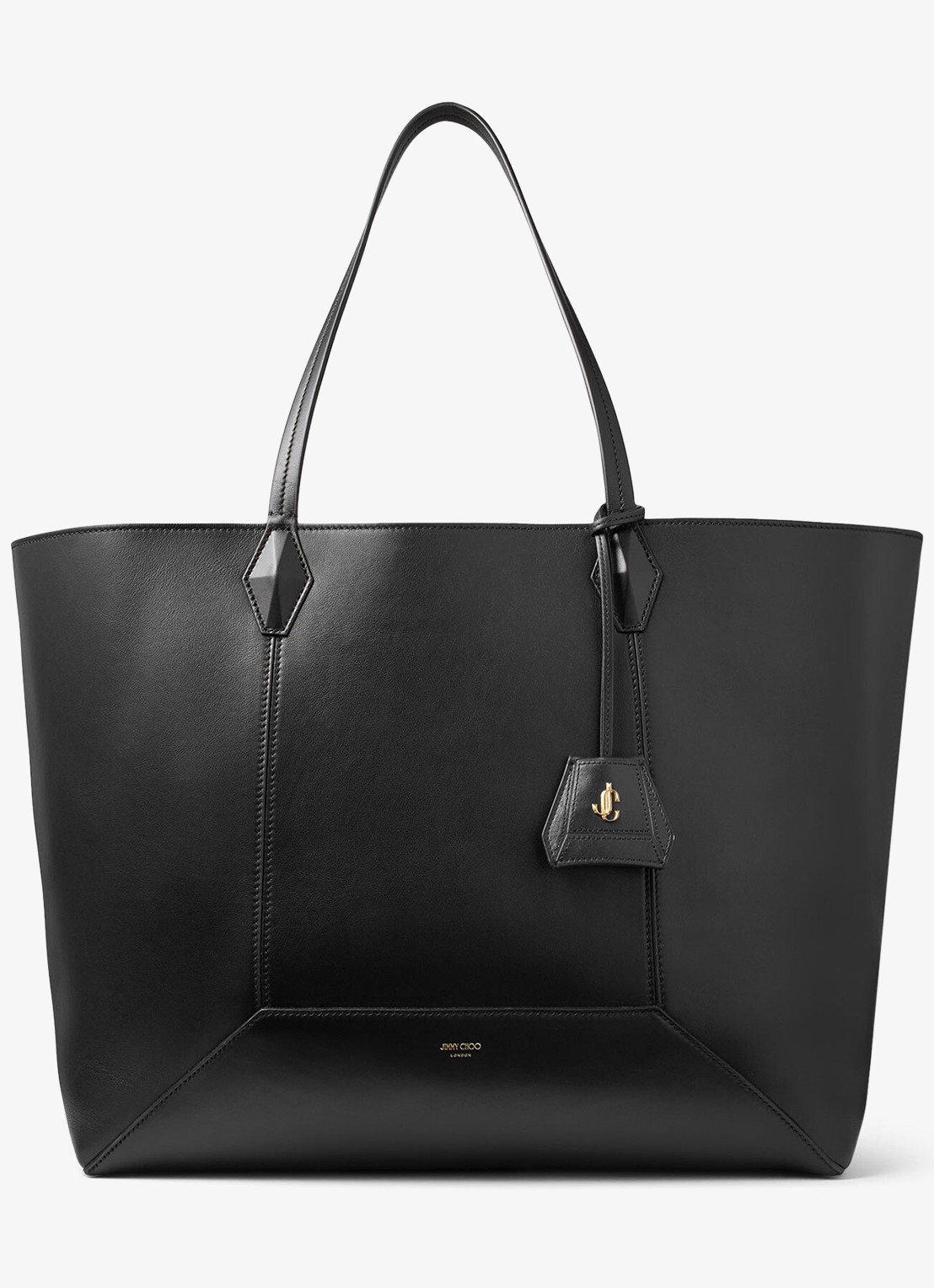 Jimmy Choo Diamond Tote/L shopper van kalfsleer - voorkant 6 zwart