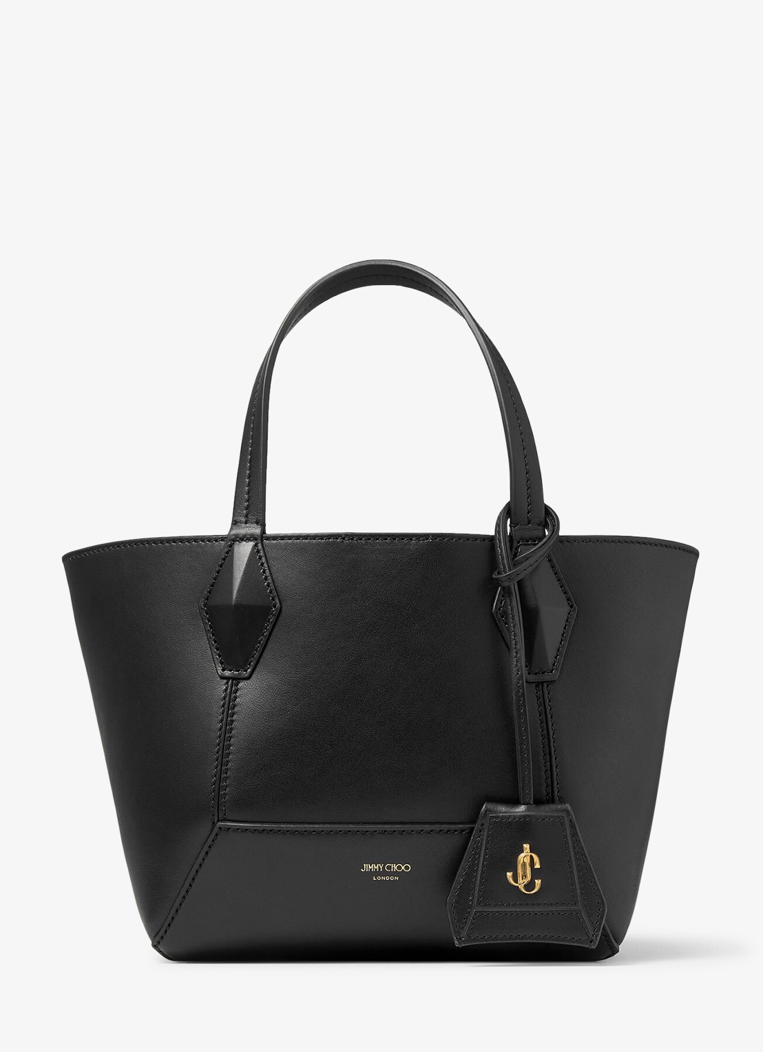 Jimmy Choo Diamond Tote/S handtas van kalfsleer  - voorkant zwart