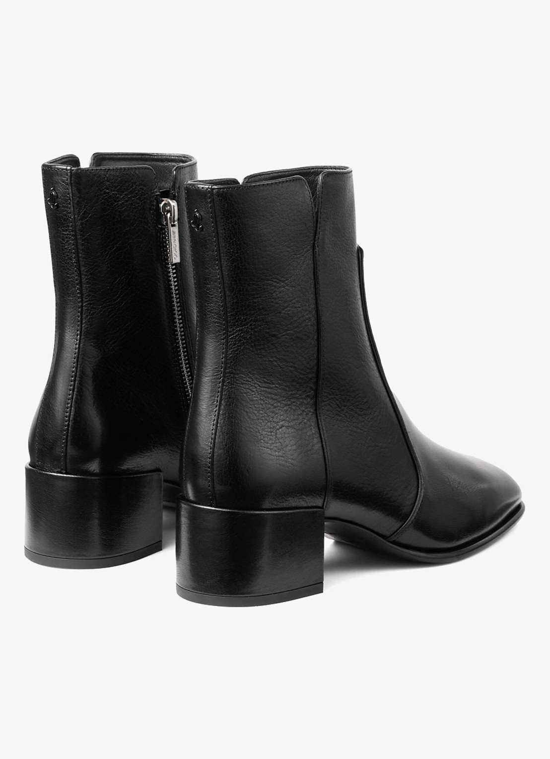 Jimmy Choo Eliot 45 enkellaarsje van leer - achterkant 4 zwart