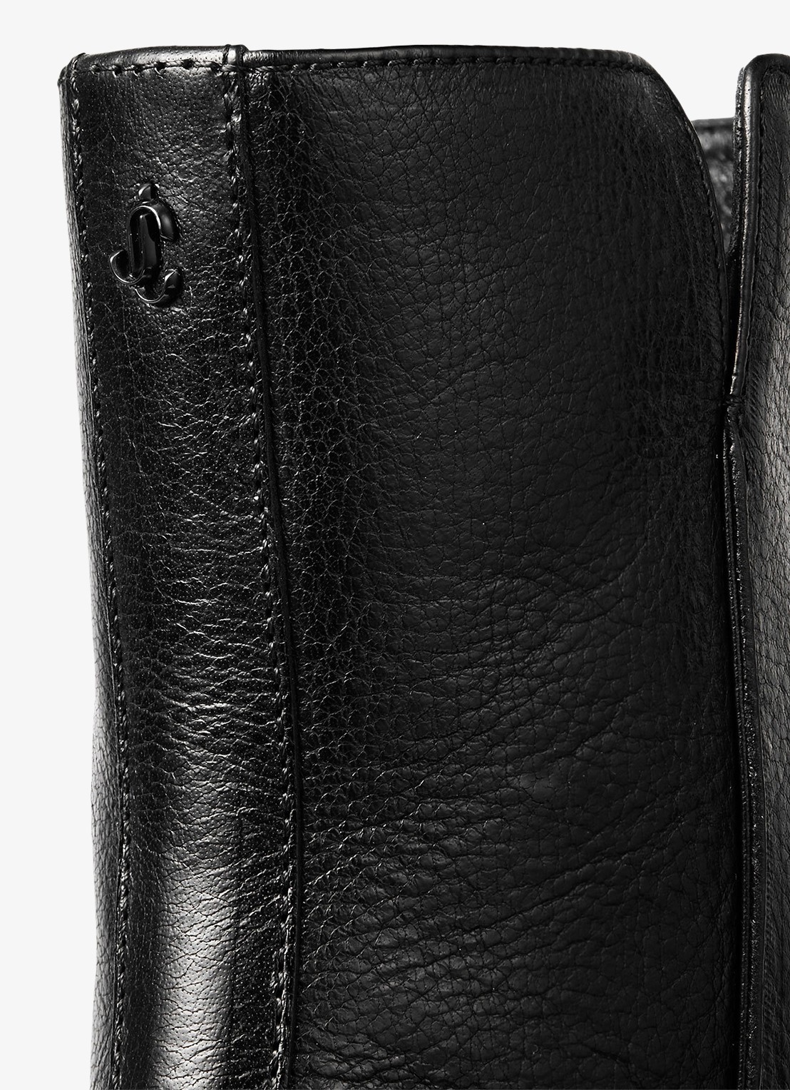 Jimmy Choo Eliot 45 enkellaarsje van leer - detail 3 zwart