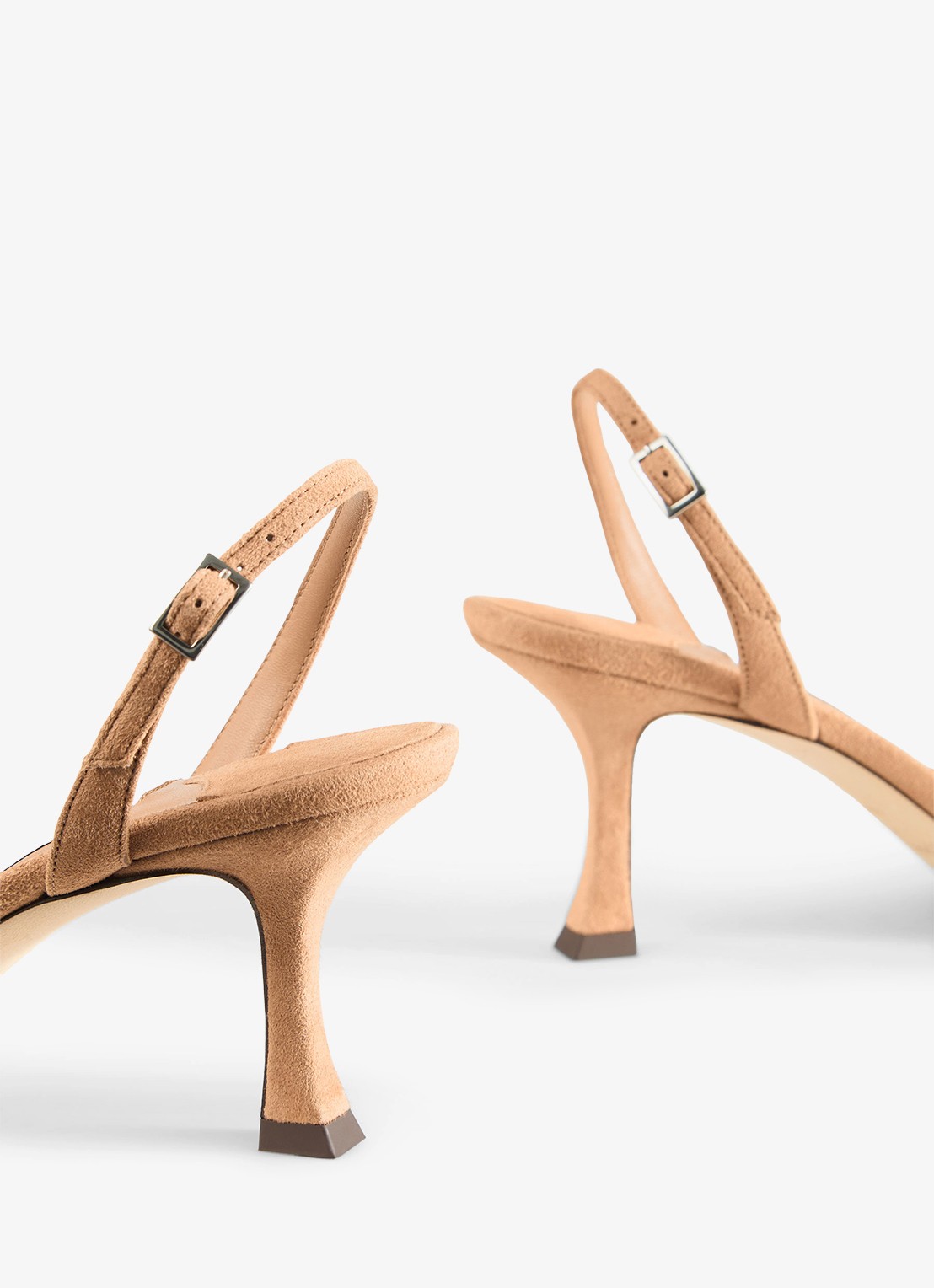 Jimmy Choo Elsy 70 sandalette van geitensuède - detail 3 lichtbruin
