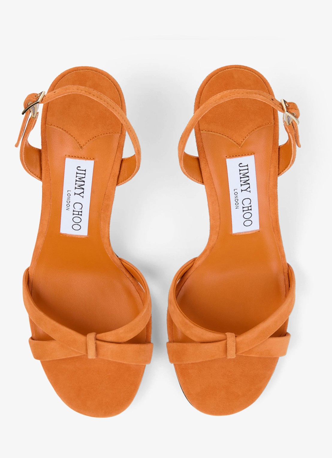 Jimmy Choo Elsy 70 sandalette van geitensuède - detail 5 orange