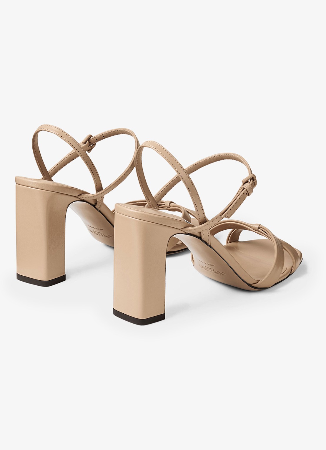 Jimmy Choo Elsy/Bh 85 sandalette van lamsleer - achterkant 3 beige
