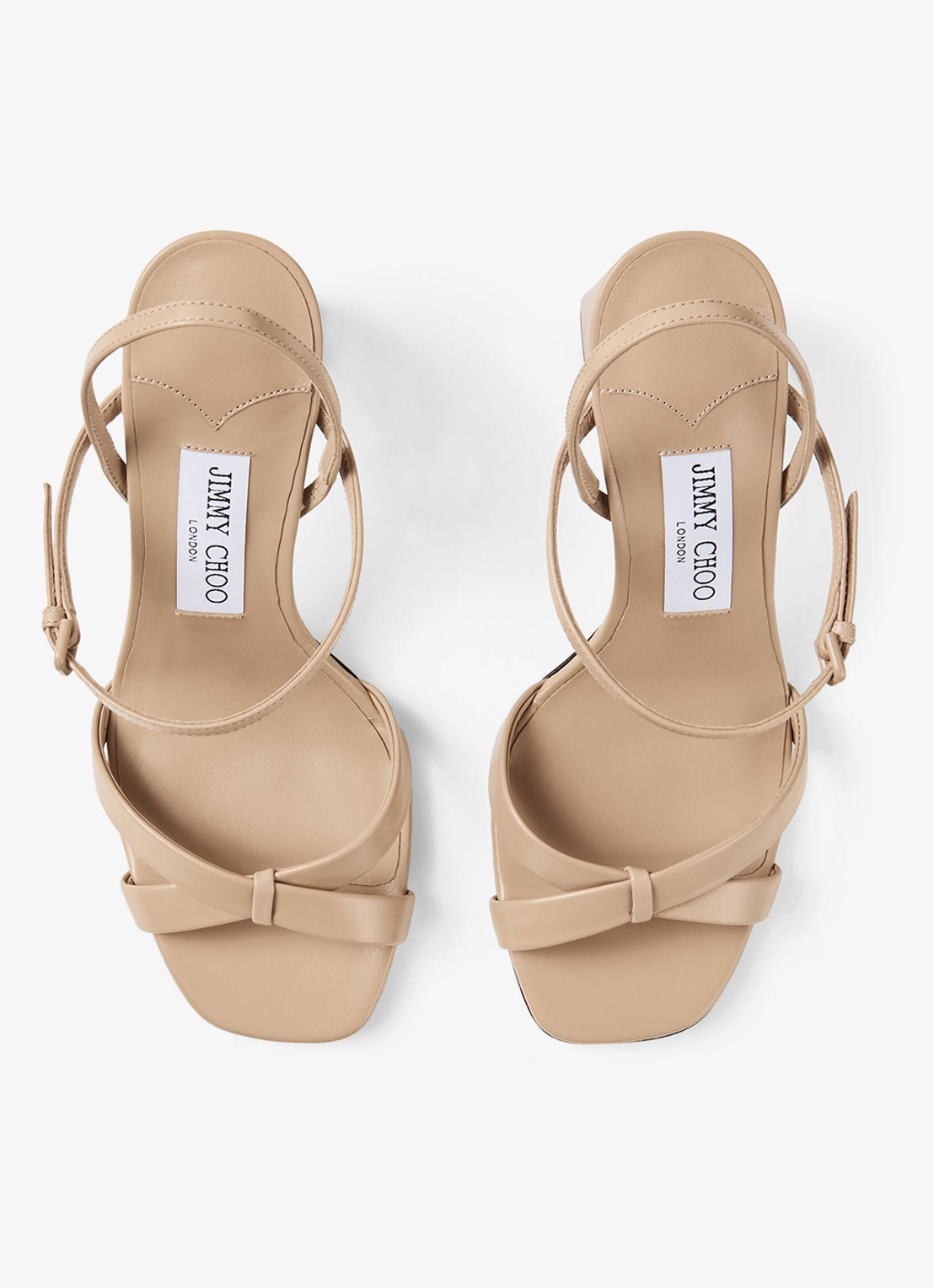 Jimmy Choo Elsy/Bh 85 sandalette van lamsleer - detail 4 beige