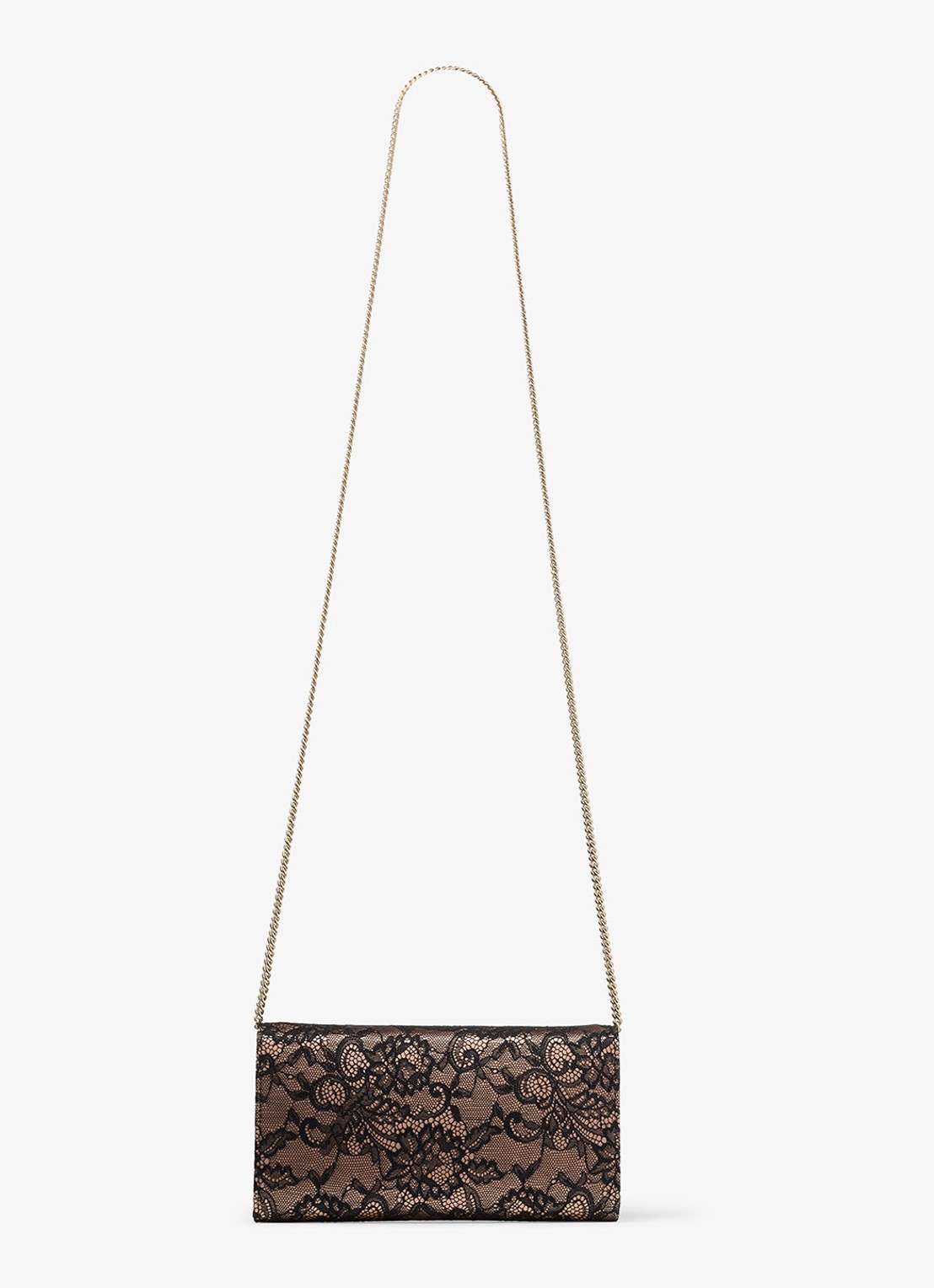 Jimmy Choo Emmie Mini clutch met kant en afneembare schouderriem - achterkant 5 zwart