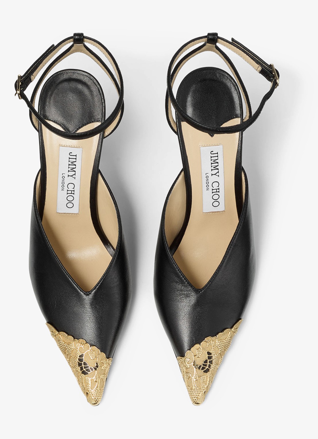 Jimmy Choo Faiz 100 sandalette van leer - detail 4 zwart