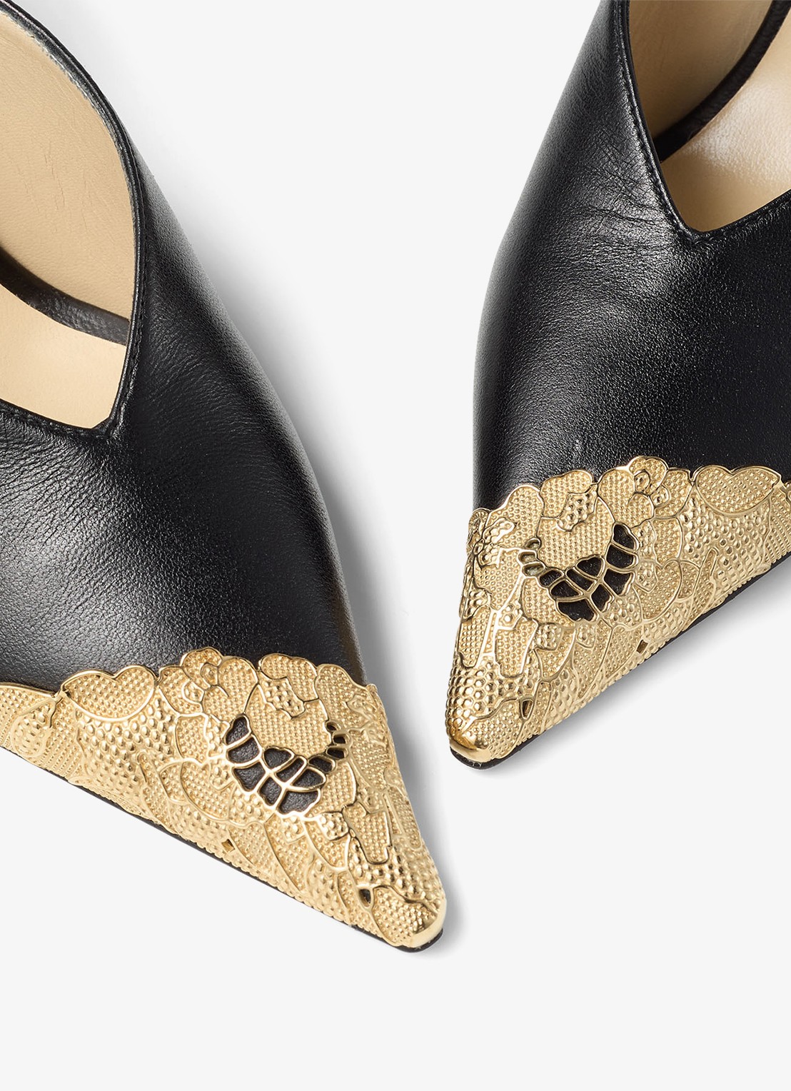 Jimmy Choo Faiz 100 sandalette van leer - detail 5 zwart
