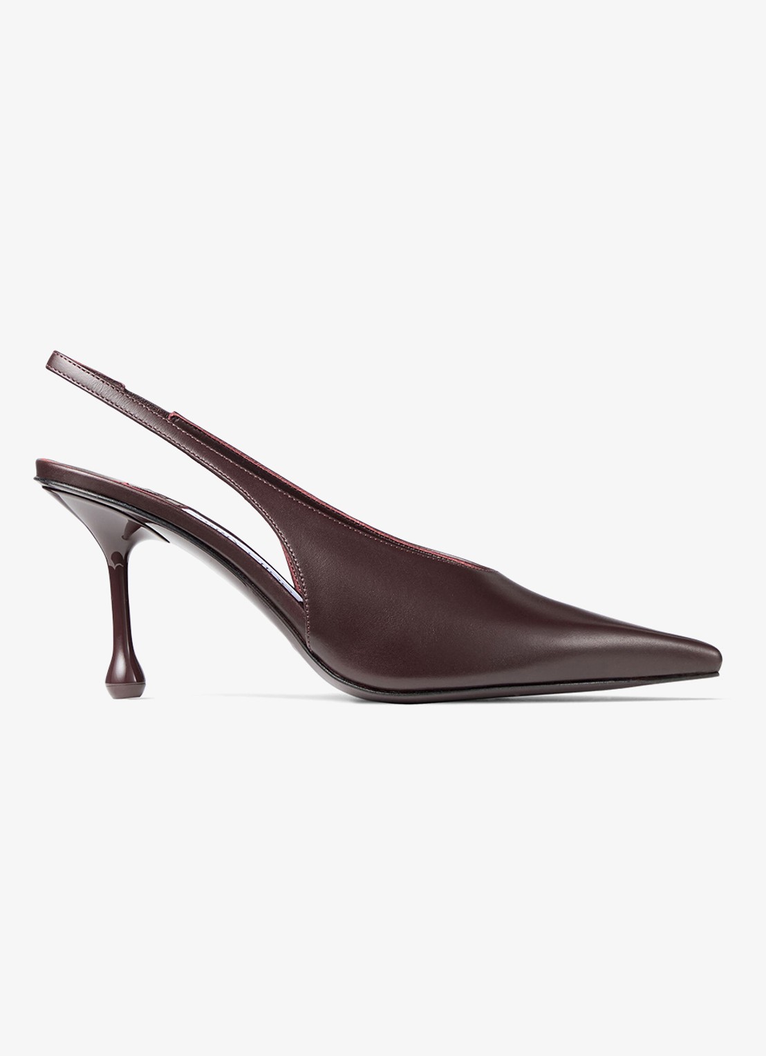 Jimmy Choo Isa 80 slingback van kalfsleer - voorkant bordeauxrood