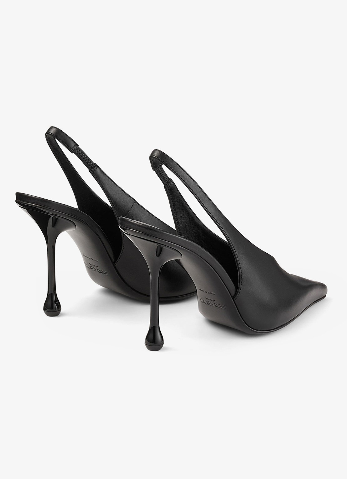 Jimmy Choo Isa 95 slingback van kalfsleer - achterkant 2 zwart