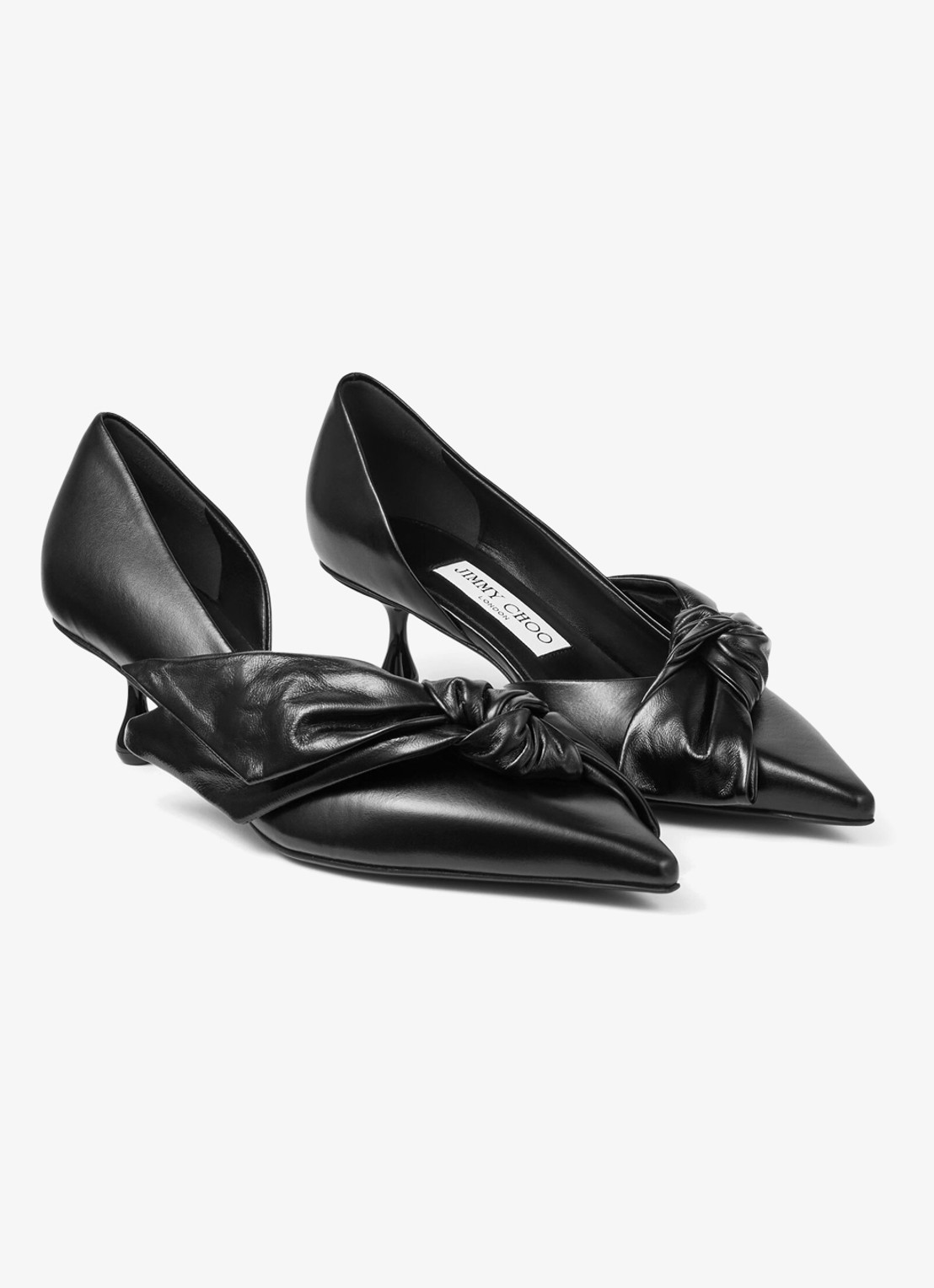 Jimmy Choo Issy 50 pump van kalfsleer - voorkant 2 zwart