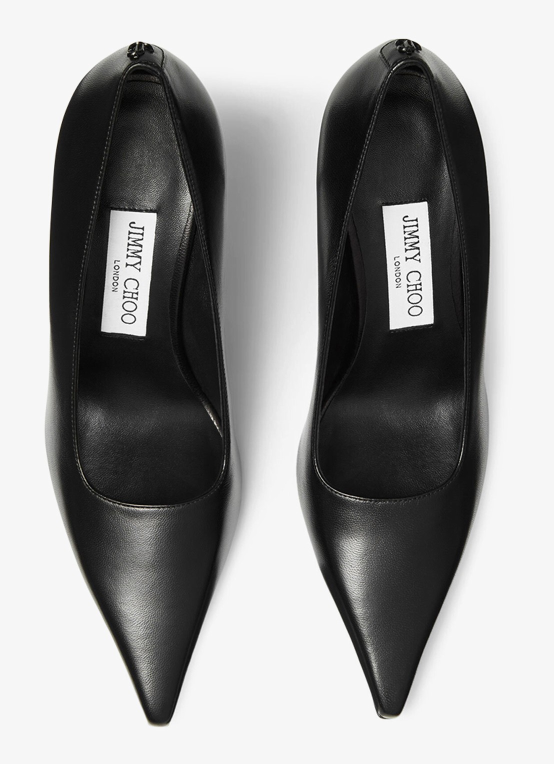 Jimmy Choo Ixia 80 pump van lamsleer - detail 5 zwart