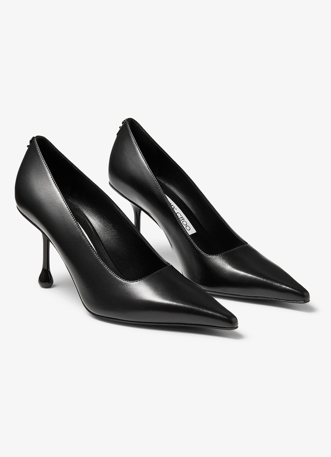 Jimmy Choo Ixia 80 pump van lamsleer - detail 6 zwart