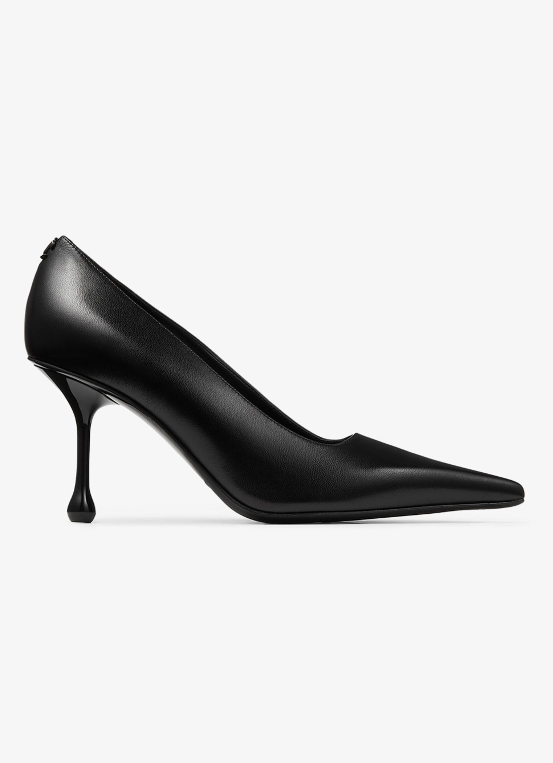 Jimmy Choo Ixia 80 pump van lamsleer - voorkant 2 zwart