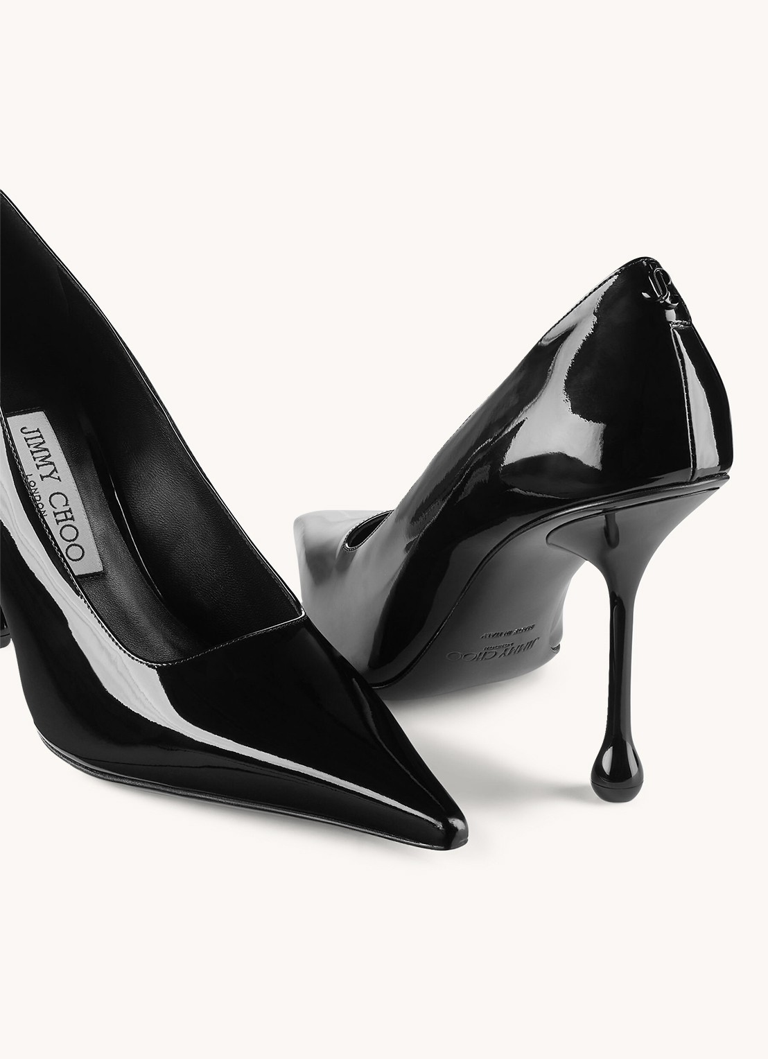 Jimmy Choo Ixia 95 pump van kalfsleer - detail 3 zwart