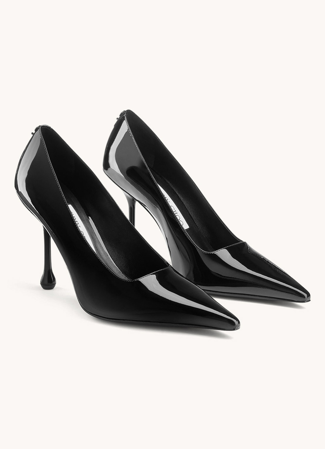 Jimmy Choo Ixia 95 pump van kalfsleer - voorkant 2 zwart