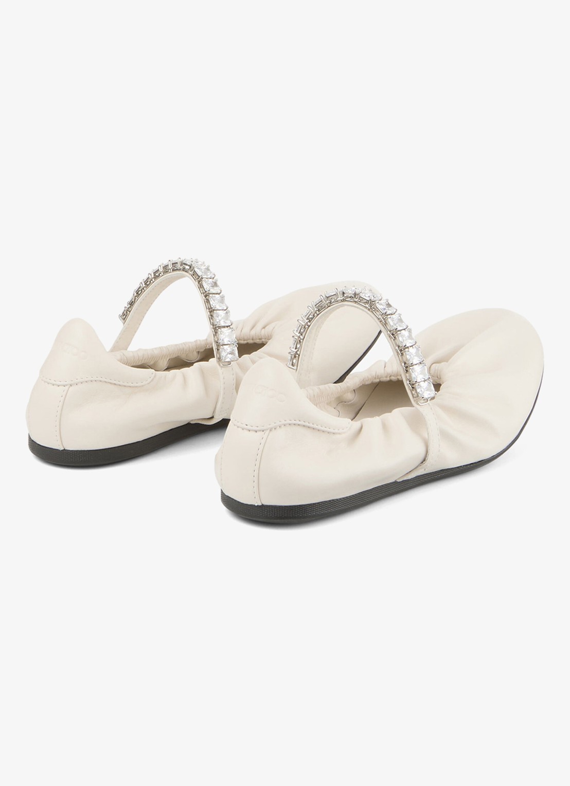 Jimmy Choo Jade ballerina van leer - achterkant 6 gebroken wit